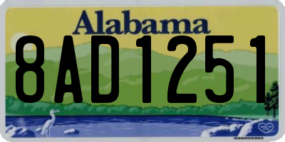 AL license plate 8AD1251