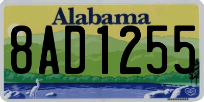 AL license plate 8AD1255