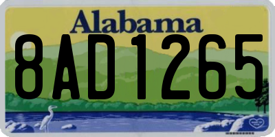 AL license plate 8AD1265
