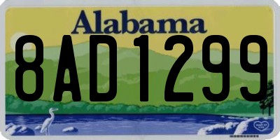 AL license plate 8AD1299