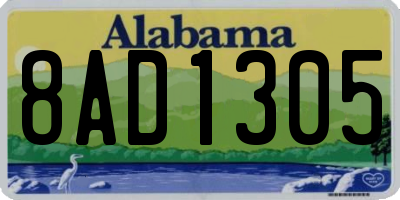 AL license plate 8AD1305
