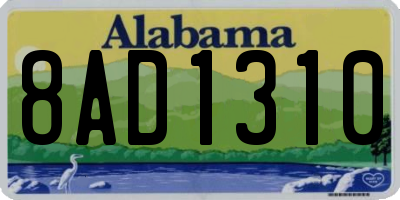 AL license plate 8AD1310