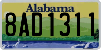 AL license plate 8AD1311