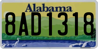 AL license plate 8AD1318