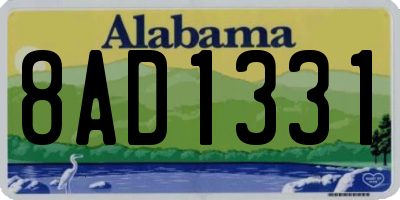 AL license plate 8AD1331