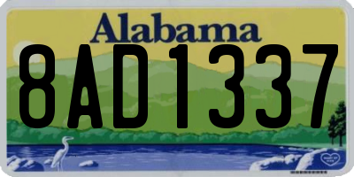 AL license plate 8AD1337
