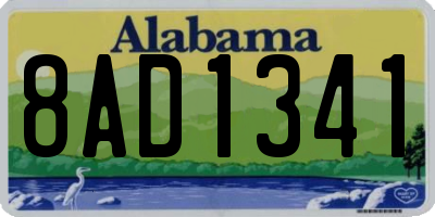 AL license plate 8AD1341