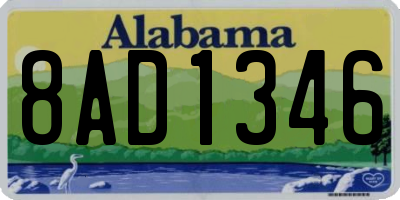 AL license plate 8AD1346