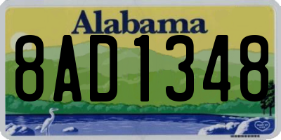 AL license plate 8AD1348