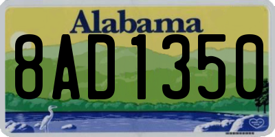 AL license plate 8AD1350