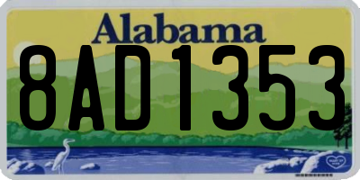 AL license plate 8AD1353