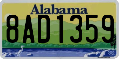 AL license plate 8AD1359