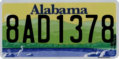 AL license plate 8AD1378
