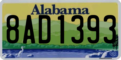 AL license plate 8AD1393