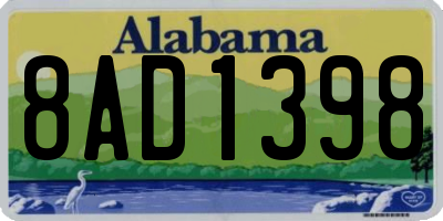 AL license plate 8AD1398