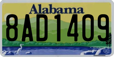 AL license plate 8AD1409