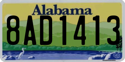 AL license plate 8AD1413