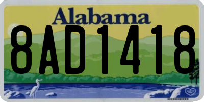 AL license plate 8AD1418