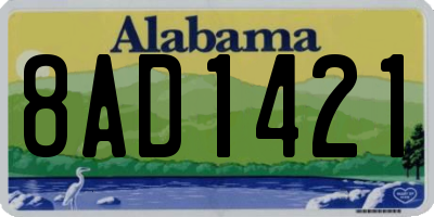 AL license plate 8AD1421