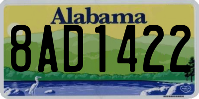 AL license plate 8AD1422