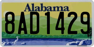 AL license plate 8AD1429