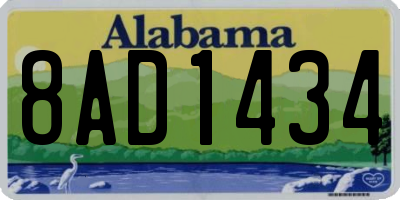 AL license plate 8AD1434