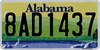 AL license plate 8AD1437