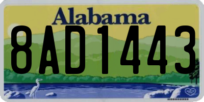 AL license plate 8AD1443