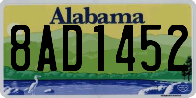 AL license plate 8AD1452