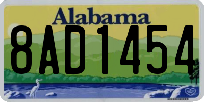 AL license plate 8AD1454