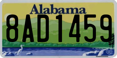 AL license plate 8AD1459