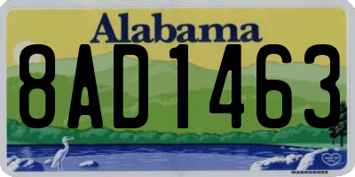 AL license plate 8AD1463