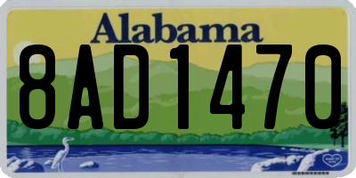 AL license plate 8AD1470