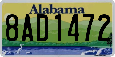 AL license plate 8AD1472
