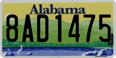 AL license plate 8AD1475