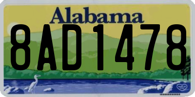AL license plate 8AD1478