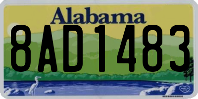 AL license plate 8AD1483