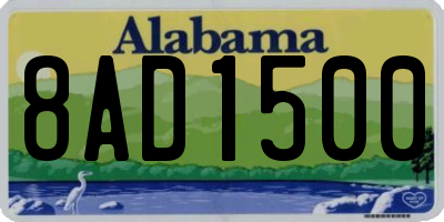 AL license plate 8AD1500