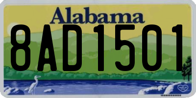 AL license plate 8AD1501