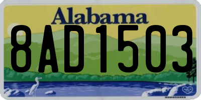 AL license plate 8AD1503