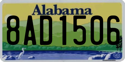 AL license plate 8AD1506