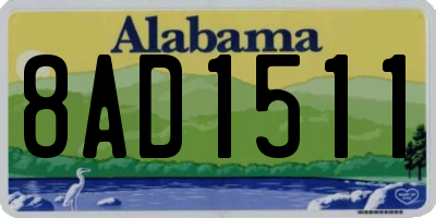 AL license plate 8AD1511