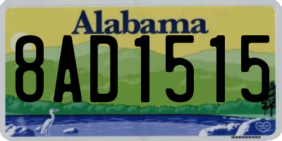 AL license plate 8AD1515