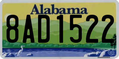 AL license plate 8AD1522