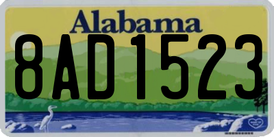 AL license plate 8AD1523