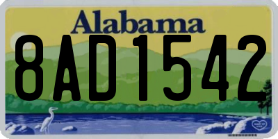AL license plate 8AD1542