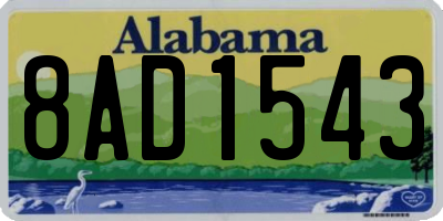 AL license plate 8AD1543