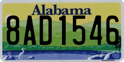AL license plate 8AD1546
