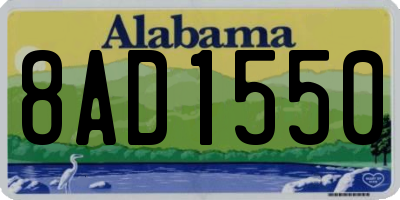 AL license plate 8AD1550
