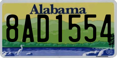 AL license plate 8AD1554